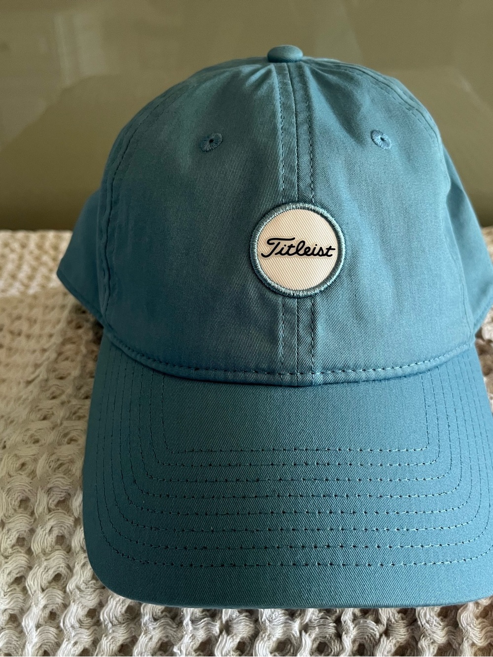 Titleist Mens Aqua Blue Golf cap with Logo Patch 487